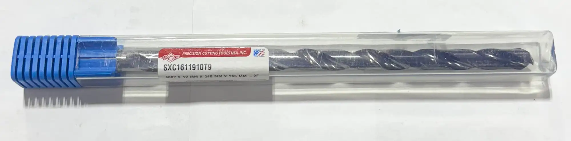 PCT .4687" Solid Carbide Drill 16xD Coolant Thru, 2FL, Double Margin, TiAICN