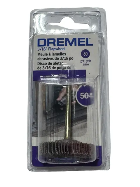 Dremel 3/16" Flap Wheel Sander 80 Grit 1/8" Shank 504