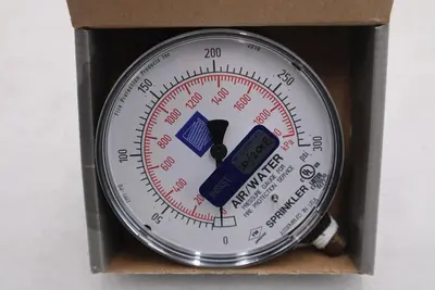 LOT OF 2 - FPPI 11-553-00 Air-Water Pressure Gauge 0–300 PSI - STOCK GF34A