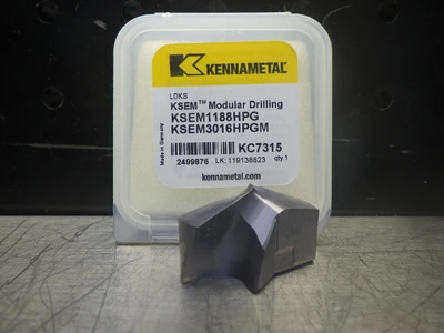 Kennametal Carbide 1.188" Drill Insert KSEM1188HPG KC7315 (LOC1279B)