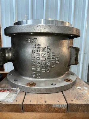 12" Dezurik VPB Stainless Steel V-Ball Control Valve , New Storeroom Spare