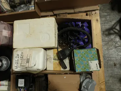 5 PALLETS OF ASSORTED ELECTRICAL AND COMPONENTS