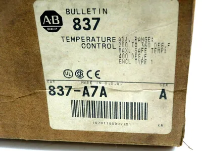 NEW ALLEN BRADLEY 837-A7A TEMPERATURE CONTROL SERIES A 837A7A