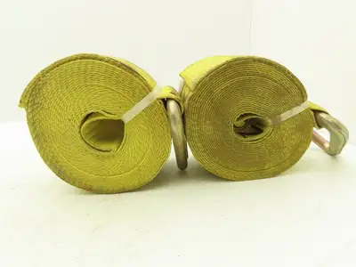 Pacific Cargo 4527-VR  4"x 27' Winch Strap V-Ring Tie-Down 5000 Lbs  Lot of 2