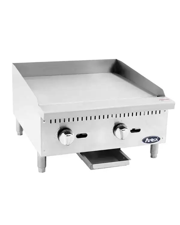 New | in-Stock Atosa New Atosa ATMG-24 HD 24" CookRite Manual Gas Griddle with Total 60,000 BTU Commercial Flat Top Griddles Illinois US | Falcon Restaurant Supply #1375230