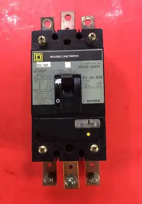 SQUARE D BREAKER 250 AMP 600 VAC 250 VDC 3 POLE KHP36000MMT SERIES 2 4E-4