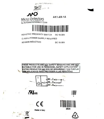 NEW LOT OF 2 AUTOMATION DIRECT AK1-AN-1A PROXIMITY SENSOR AK1AN1A