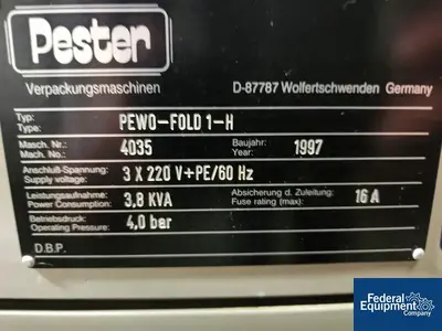 USED Pester Pester Bundler, Model PEWO-Fold 1
