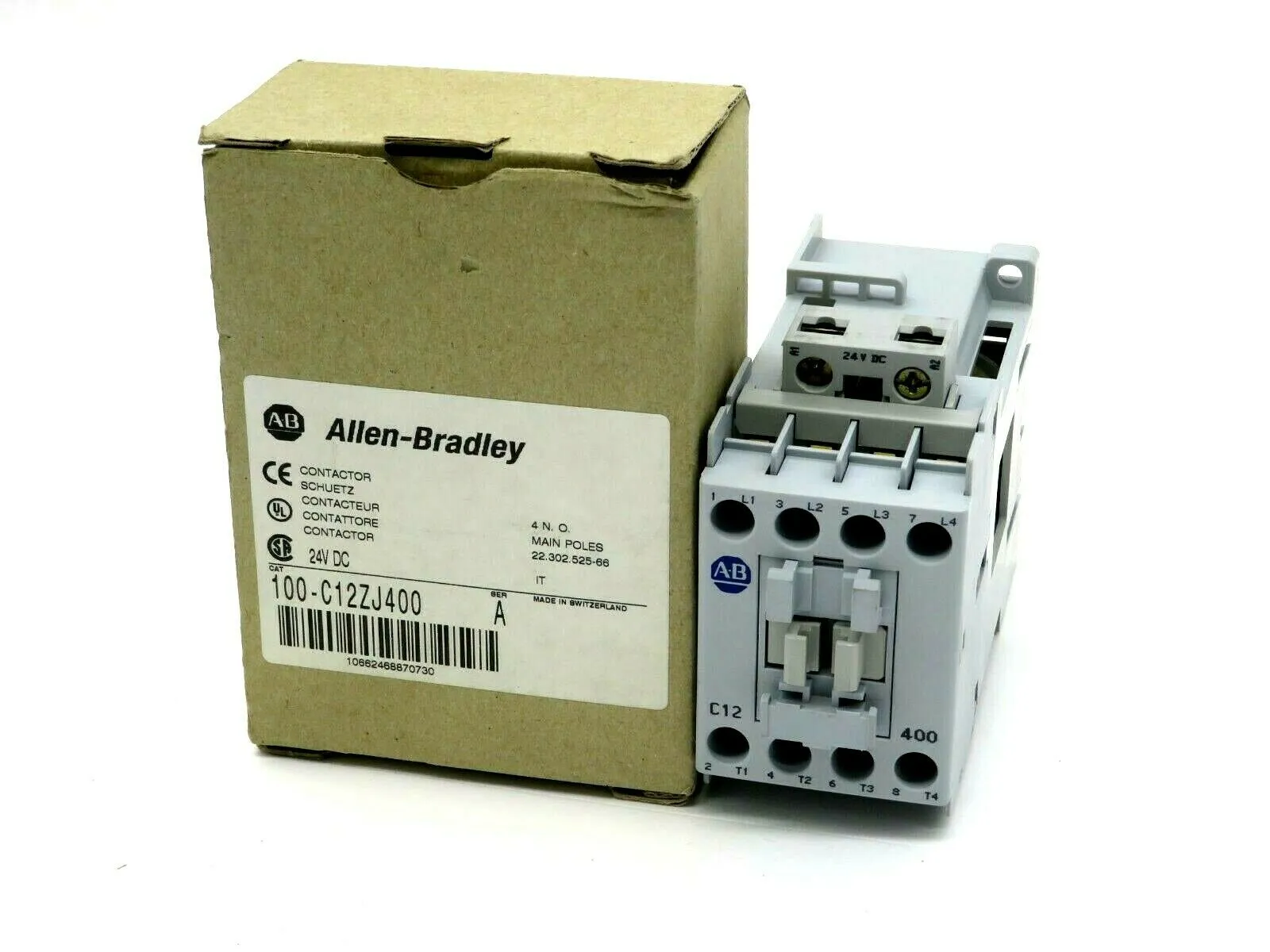 NEW ALLEN BRADLEY 100-C12ZJ400 CONTACTOR 24V DC 100C12ZJ400