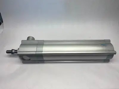 USED FESTO DOUBLE-ACTING ISO CYLINDER ATTACHED CLAMP UNIT