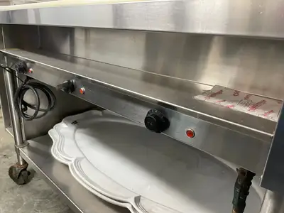 Used Falcon Restaurant Supply Used 48" Open Well 3 Pan Electric Stainless Steel Steam Table with Faucet 220V Steam Tables (Food) Illinois US | Falcon Restaurant Supply #1376150