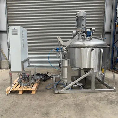 550L Normit S/S Jacketed Vacuum Homogeniser Cream & Paste Mixer VMG 650
