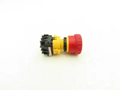 Idec FB1W-111Y XW1E-TV412Q4MR Single Hole Pushbutton Box with Emergency Stop