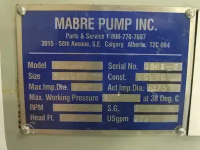 USED MABRE PUMP WPV-R