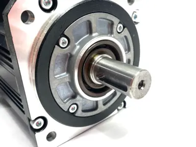 USED MITSUBISHI ELECTRIC BRUSHLESS AC SERVO MOTOR, ROTARY, KEYED SHAFT