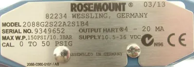 NEW ROSEMOUNT 2088G2S22A2S1B4 PRESSURE TRANSMITTER