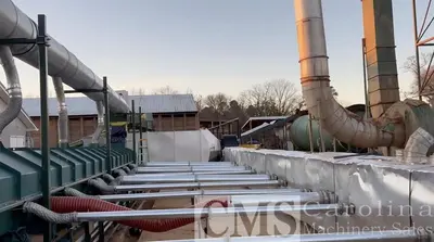 USED CUSTOM BUILT FLUID BED DRYER FOR SHAVINGS, SAWDUST & HEMP PRODUCTS