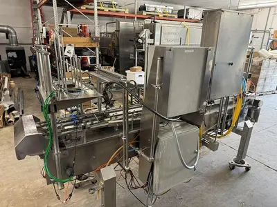 USED CONTROL GMC CUP, TUB AND TRAY FILLING AND LIDDING LINE FDS1500