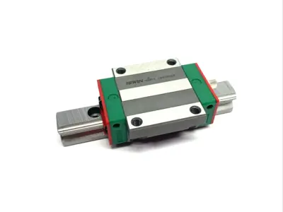 USED HIWIN LINEAR GUIDEWAY BLOCK AND RAIL, 1-BLOCK, 100MM RAIL