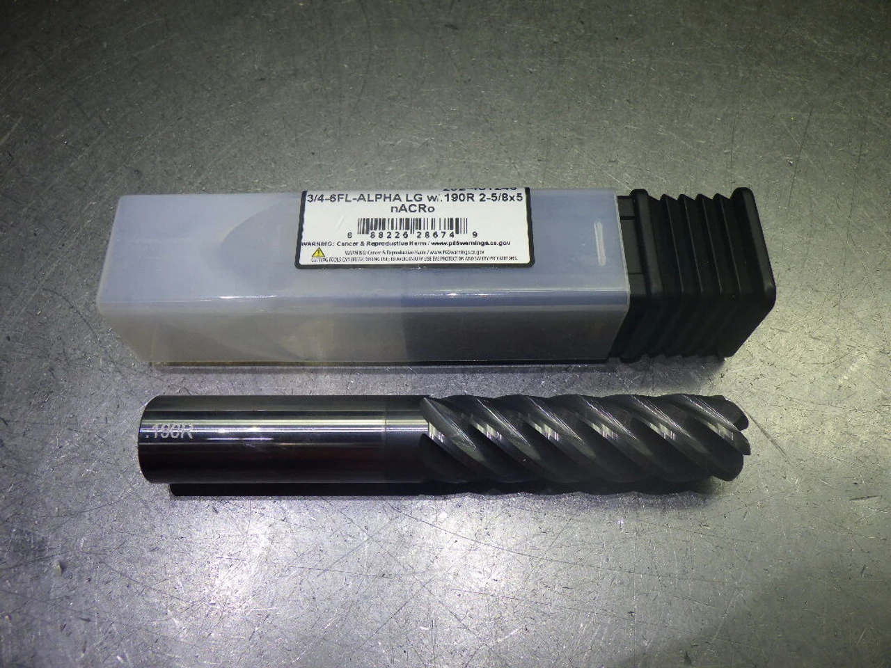 Monster 3/4" 6 Flute Carbide CR Endmill 3/4" Shank .19" R 292-401248 (LOC375)