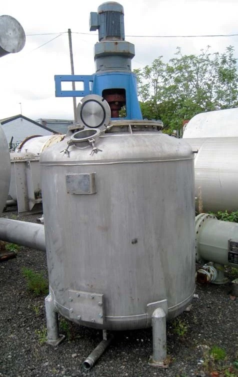 1,200 Litre Stainless Steel Vertical Mixing Vessel, 1160mm Dia x 1000mm Straight Side