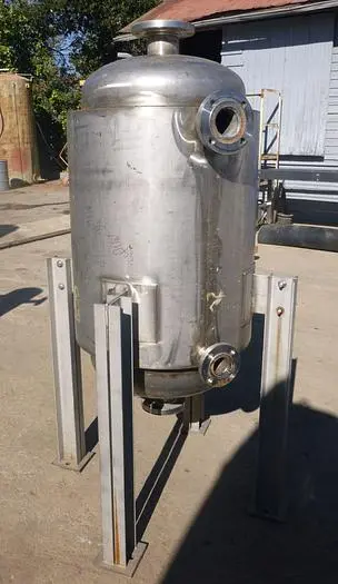Tank, 75 Gallon, 316 Stainless Steel, Jacketed, 125 PSI, Charcoal Filter, A #S744383