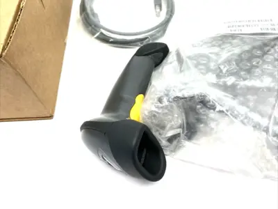 USED ZEBRA BARCODE SCANNER USB KIT, W/ STAND