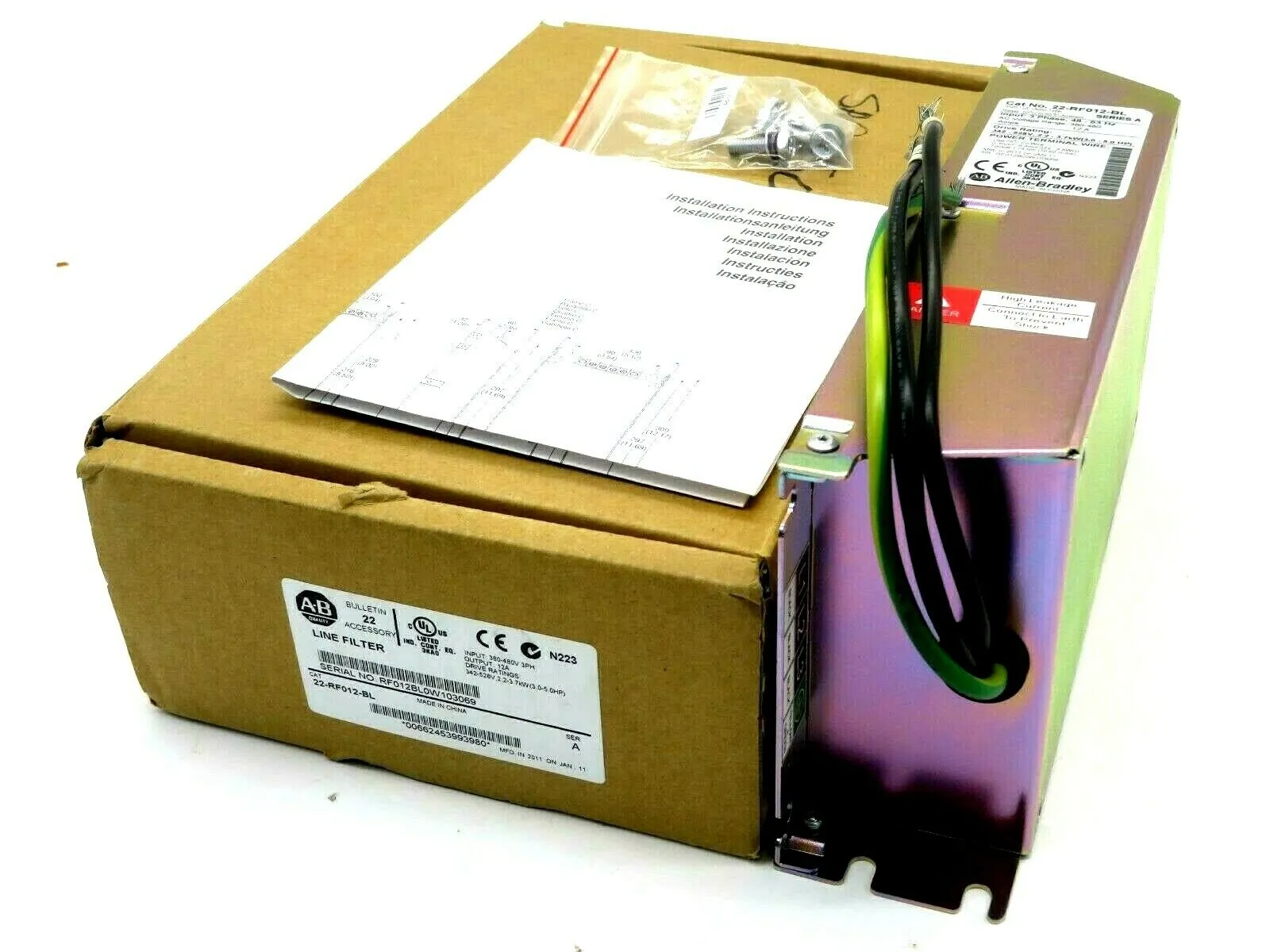 NEW ALLEN BRADLEY 22-RF012-BL LINE FILTER SERIES A 22RF012BL