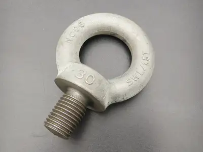 SWL 1.5T M30 x 3.5 Metric Shoulder Eye Bolt 45mm Shank NC-05  Lot of 3