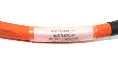 NEW ELECTRIVERT ELV07L1001-25 CABLE 25' ELV07L00125