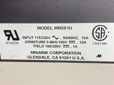 Used MINARICK MM301U Motors (misc) | Surplus Asset Holdings #1205121