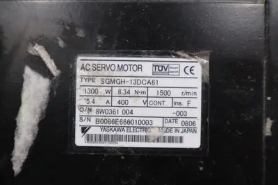 YASKAWA SGMGV-13D3A61 AC SERVO MOTOR SGMGV13D3A61 STOCK H1574