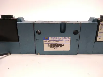 USED MAC VALVES DUAL SOLENOID VALVE WITH PME-612BAAA 24V COILS