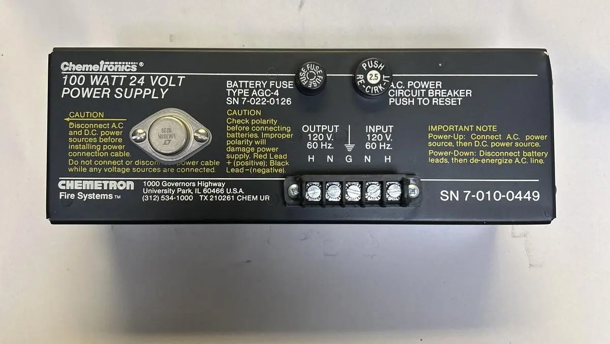 Used CHEMETRON SN7-010-0449 Miscellaneous Equipment (Electrical & Power) Ohio US | Surplus Asset Holdings #1209699