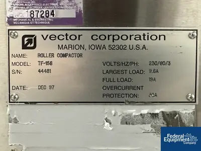 USED Vector Vector Freund Roller Compactor, Model TF156