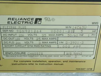 USED RELIANCE ELECTRIC 14C63U