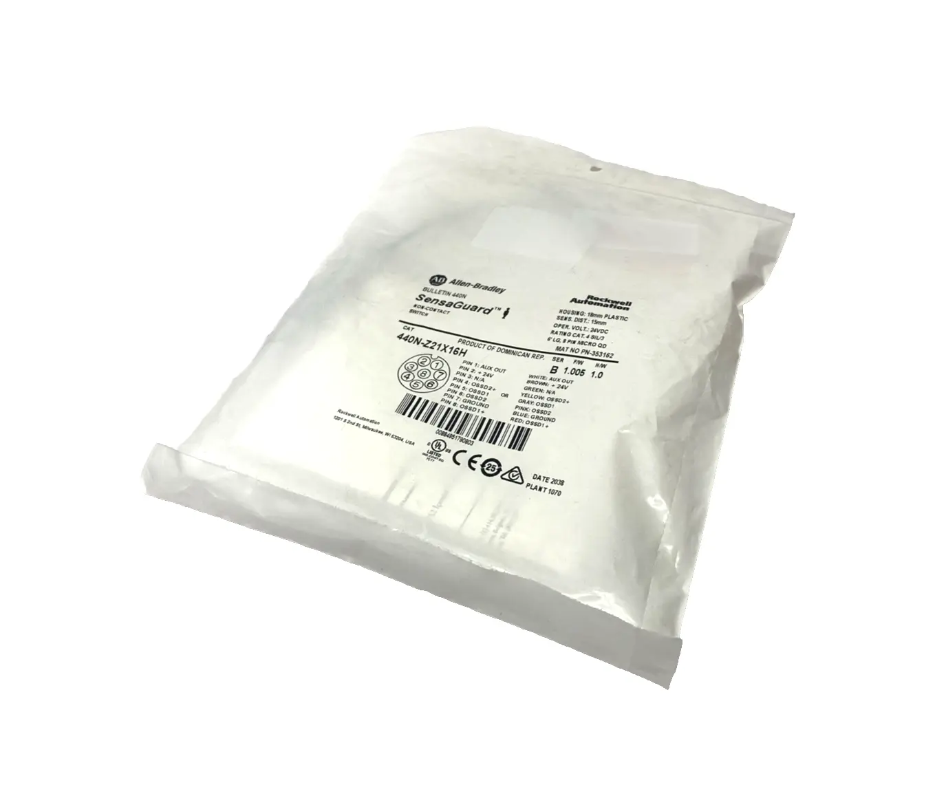 440N-Z21X16H | Allen Bradley  Ser. B SensaGuard Non-Contact Switch 18mm Dia. - New
