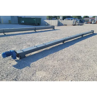 New 6" Dia. X 30 Ft Carbon Steel Industrial Screw Conveyor Auger with Drive