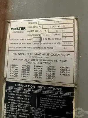 USED 1990 MINSTER E2-300