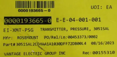 NEW ROSEMOUNT 3051SAL2CD4AA1A1030DFF72DB00L4 PRESSURE TRANSMITTER 0-300 PSI