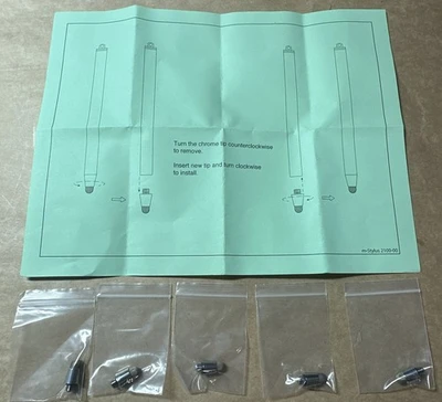 (45) NEW- Unbranded Industrial Chrome Mesh Tip Stylus Replacement Tips 2100-00