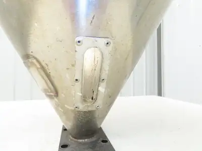 Stainless Vacuum Receiver Loader 30" Cone Hopper 26 Gal Injection Molding