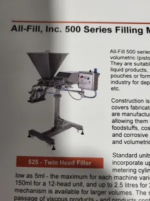 2022 ALL-FILL 2 Head Piston Filler Packaging Equipment | Global Machine Brokers, LLC (20)