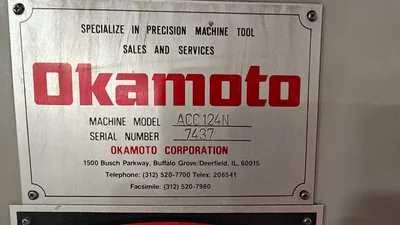 Used OKAMOTO 1987 Reciprocating Surface Grinders Missouri US | Up Time Machines #1308599