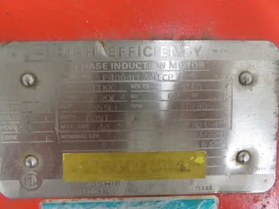 400 hp Toshiba High Efficiency AC motor, 1780 rpm, ReManufactured