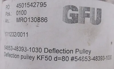NEW GFU MRO130886 DEFLECTION PULLEY 54853-48393-1030 KF50