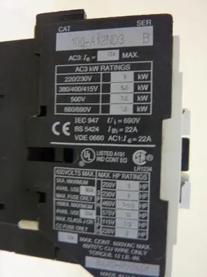 USED ALLEN BRADLEY 100-A12ND3 SER B
