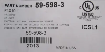 NEW FIREYE 59-598-3 CABLE SHIELDED 2A 300V 595983