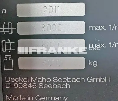 Used 2011 DMG MORI DMU 50 ECO Vertical Machining Centers (5-Axis or More) US | FRANKE CNC, LLC #1371002