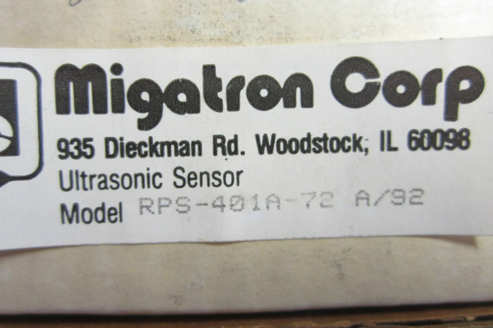 NEW MIGATRON RSP-401A-72 PROXIMITY SENSOR RSP401A72